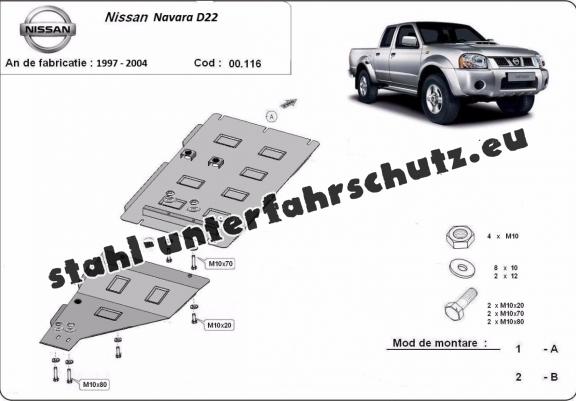 Stahl Getriebe Schutz für Nissan Navara D22