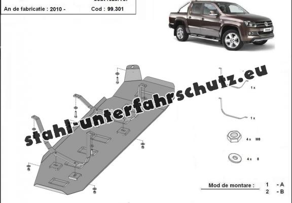 Stahlschutz für Treibstofftank der Marke  Volkswagen Amarok - Nur für Versionen ohne Werksschutz