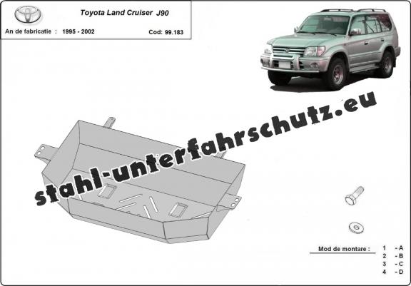 Stahlschutz für Treibstofftank der Marke Toyota Land Cruiser J90  