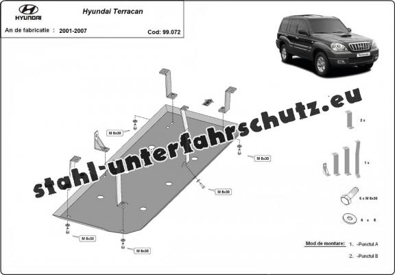 Stahlschutz für Treibstofftank der Marke Hyundai Terracan