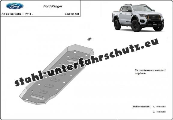 Stahlschutz für Treibstofftank der Marke Ford Ranger 