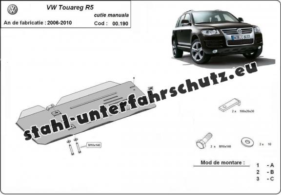 Stahl Schaltgetriebe Schutz für  VW Touareg 7L