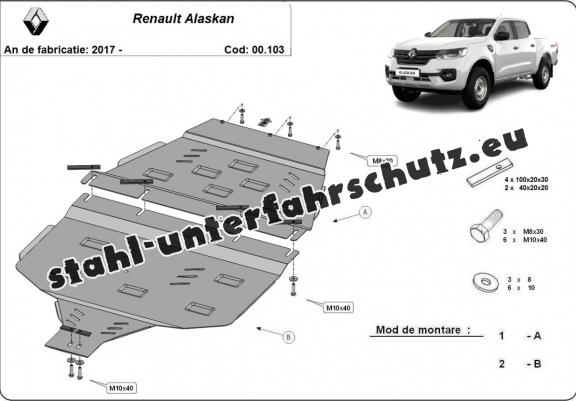 Stahl Getriebe Schutz für Renault Alaskan