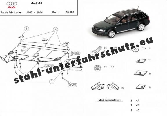 Unterfahrschutz für Motor der Marke Audi A6