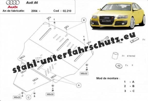 Unterfahrschutz für Motor der Marke Audi A6