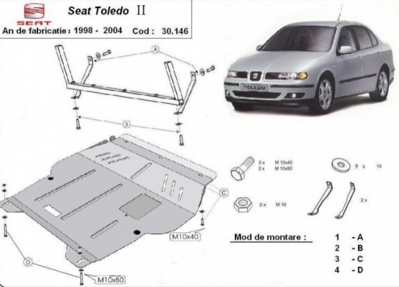 Unterfahrschutz für Motor der Marke Seat Toledo 2