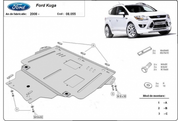 Unterfahrschutz für Motor der Marke Ford Kuga