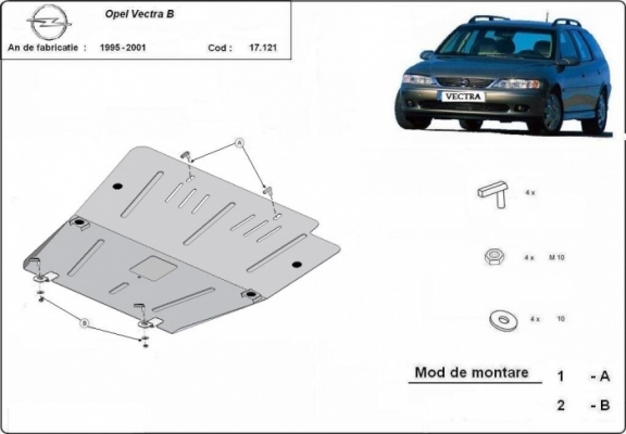 Unterfahrschutz für Motor der Marke Opel Vectra B