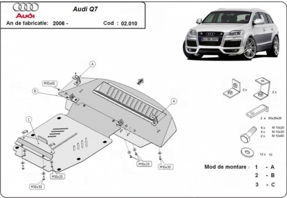 Unterfahrschutz für Motor der Marke Audi Q7