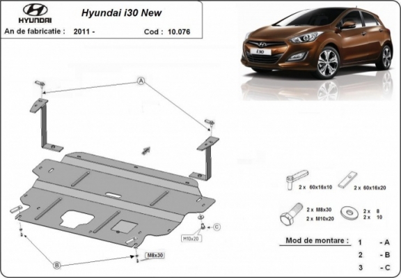 Unterfahrschutz für Motor der Marke Hyundai i30
