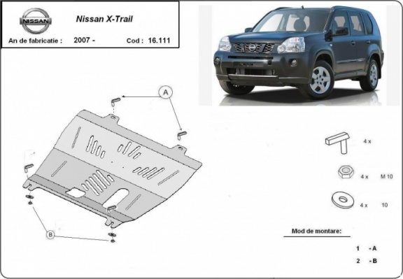 Unterfahrschutz für Motor der Marke Nissan X-Trail T31