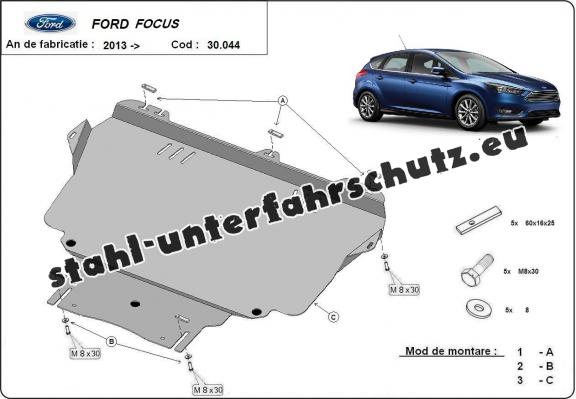 Unterfahrschutz Vorne Unten für Ford Focus III 12.2010-11.2014 