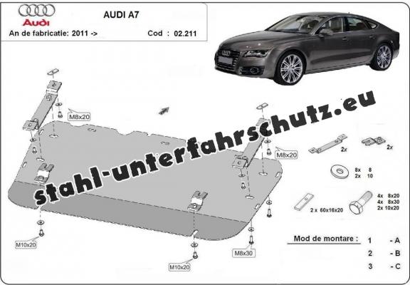 Unterfahrschutz für Motor der Marke Audi A7