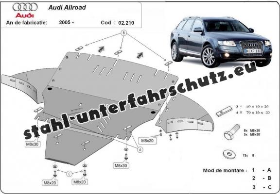 Unterfahrschutz für Motor der Marke Audi A6 Allroad 2 - für die Seiten