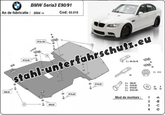 Unterfahrschutz für Motor der Marke BMW Seria 3 E90/91