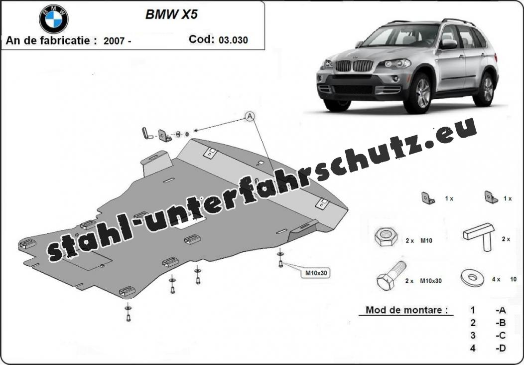 Unterfahrschutz Motor- Getriebeschutz für Nissan X-Trail 2007-2015 Ein