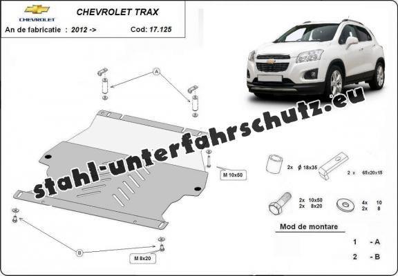 Unterfahrschutz für Motor und Getriebe aus Stahl für  Chevrolet Trax