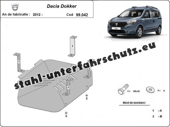 Stahschutz für Treibstofftank der Marke  Dacia Dokker