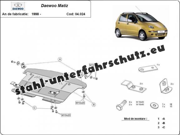 Unterfahrschutz für Motor der Marke Daewoo Matiz