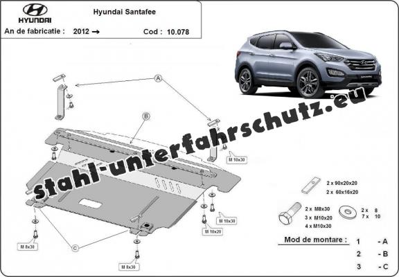 Unterfahrschutz für Motor der Marke Hyundai Santa Fe