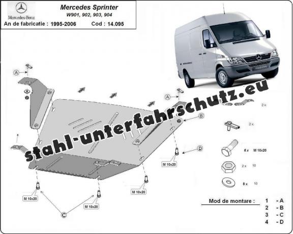 Unterfahrschutz für Motor der Marke Mercedes Sprinter