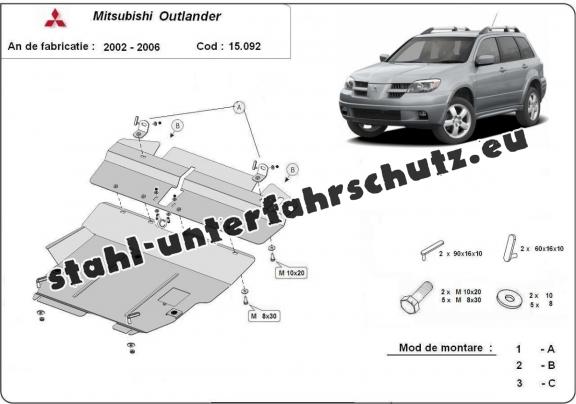 Unterfahrschutz für Motor der Marke Mitsubishi Outlander