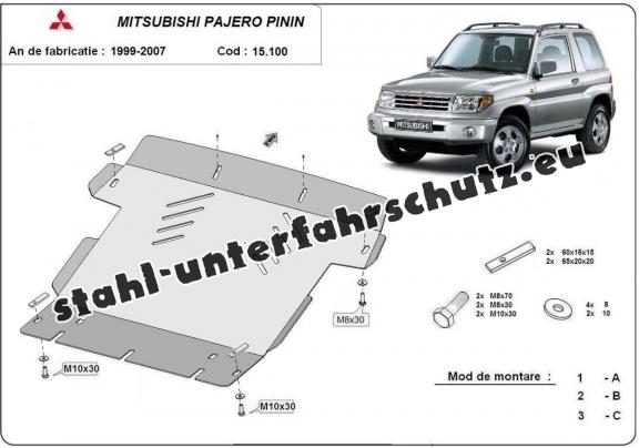 Unterfahrschutz für Motor der Marke Mitsubishi Pajero Pinin