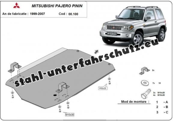 Stahl Getriebe Schutz für  Mitsubishi Pajero Pinin