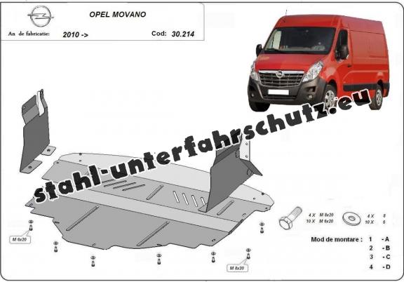 Unterfahrschutz für Motor der Marke Opel Movano