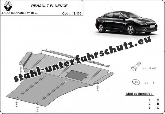 Unterfahrschutz für Motor der Marke Renault Fluence