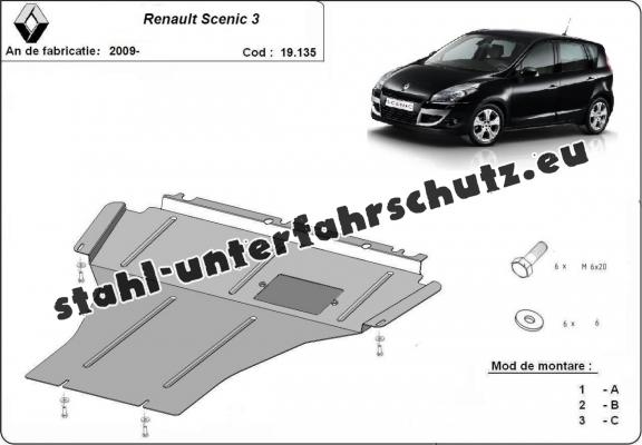 Unterfahrschutz für Motor der Marke Renault Scenic 3