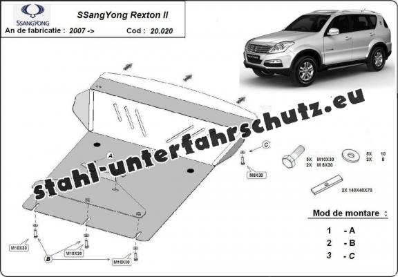 Unterfahrschutz für Motor der Marke SsangYong Rexton 2