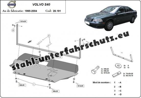 Unterfahrschutz für Motor der Marke Volvo S40