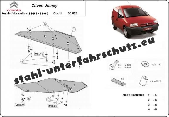 Unterfahrschutz für Motor der Marke Citroen Jumpy