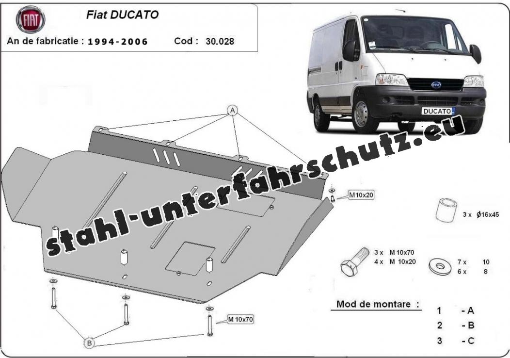 Unterfahrschutz Aluminium Fiat Ducato Motor und Getriebe