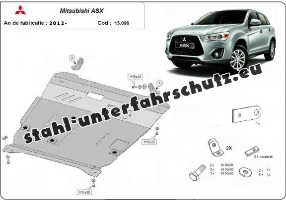 Unterfahrschutz für Motor und Getriebe aus Stahl für  Mitsubishi ASX