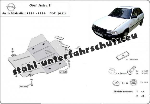 Unterfahrschutz für Motor der Marke Opel Astra F