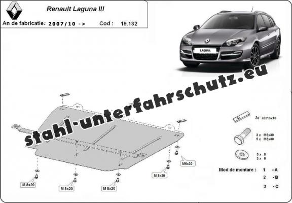 Unterfahrschutz für Motor der Marke Renault Laguna 3