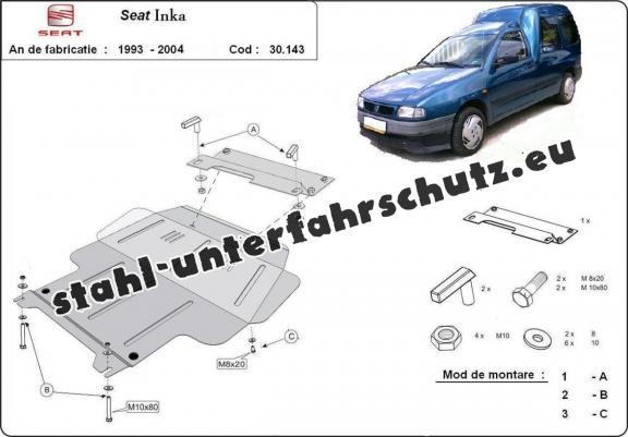 Unterfahrschutz für Motor der Marke Seat Inca