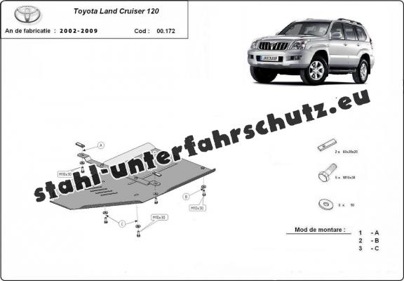 Stahl Getriebe Schutz für  Toyota Land Cruiser J120