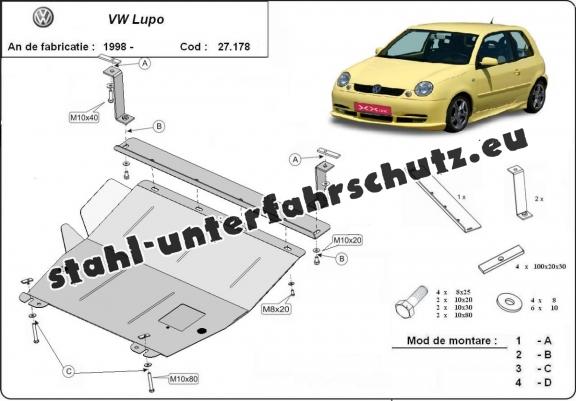 Unterfahrschutz für Motor der Marke VW Lupo