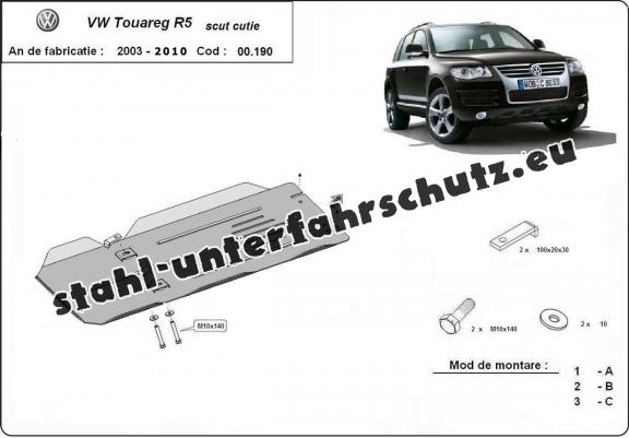 Stahl Schaltgetriebe Schutz für  VW Touareg 7L