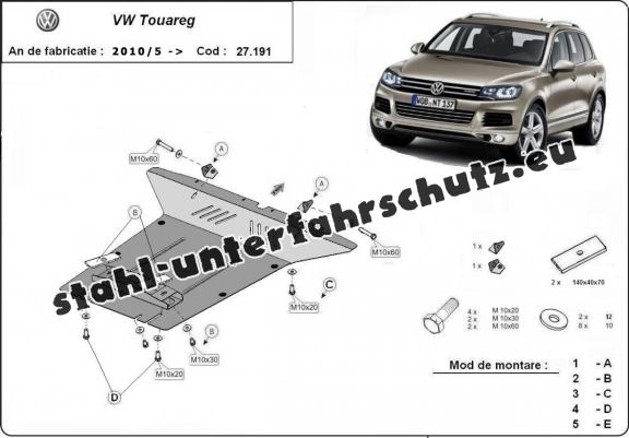 Unterfahrschutz für Motor der Marke VW Touareg