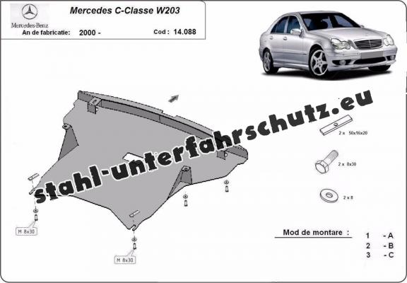 Unterfahrschutz für Motor der Marke Mercedes C-class W203