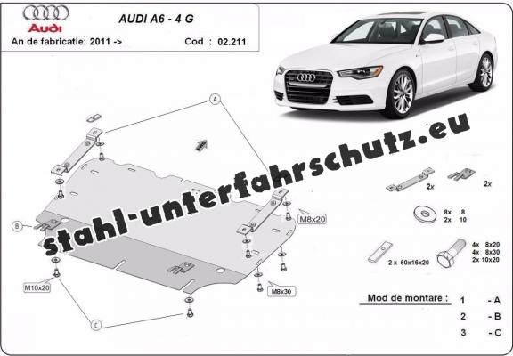 Unterfahrschutz für Motor der Marke Audi A6