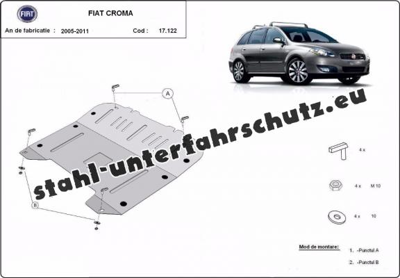 Unterfahrschutz für Motor und Getriebe aus Stahl für    Fiat Croma