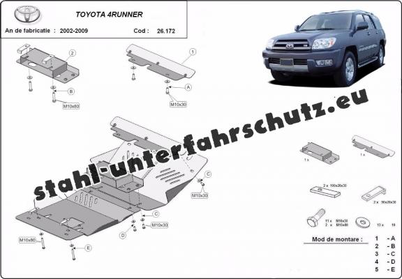 Unterfahrschutz für Motor der Marke Toyota 4Runner