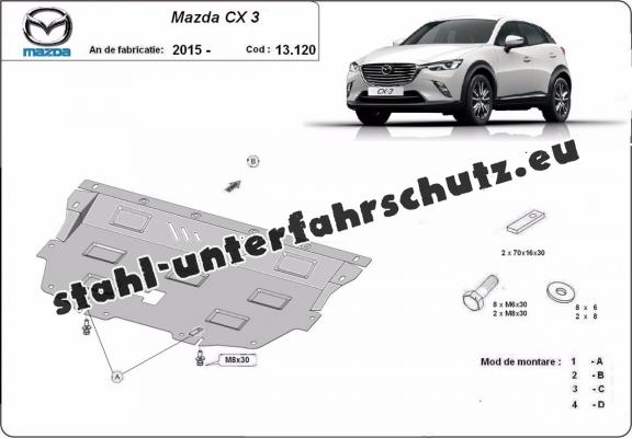 Unterfahrschutz für Motor der Marke Mazda CX3