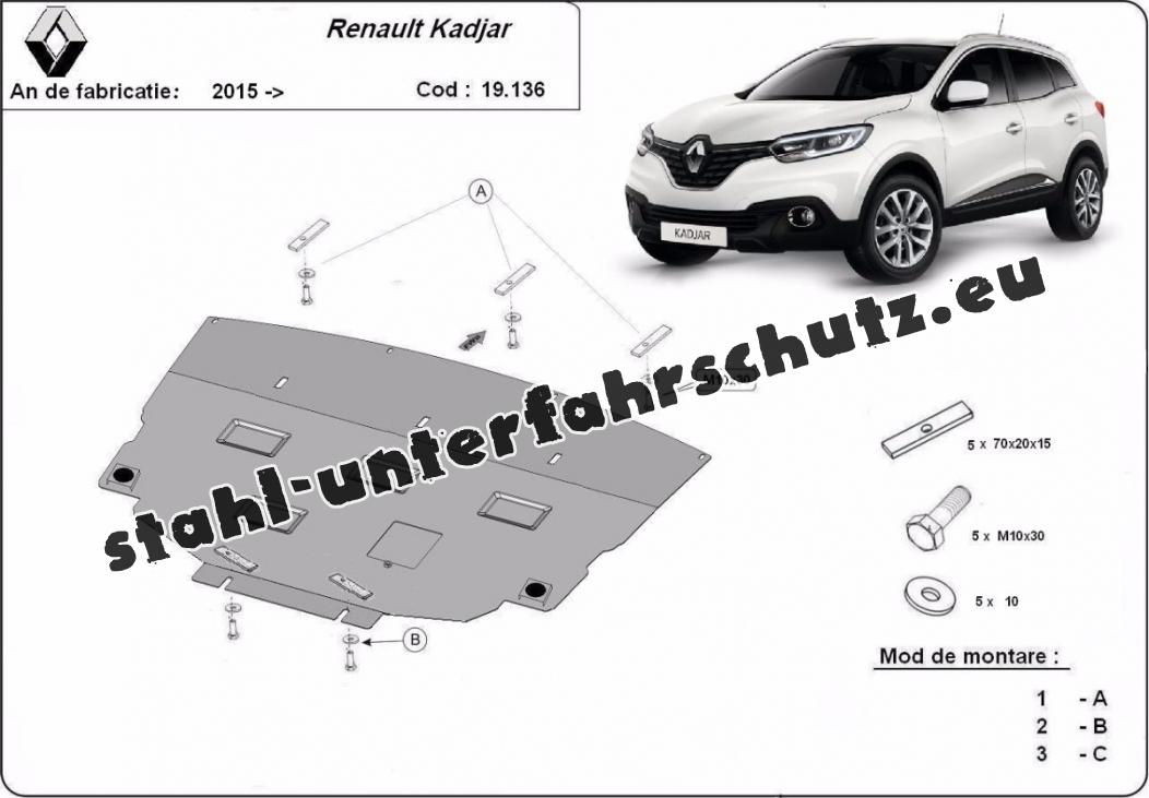 Unterfahrschutz für Motor der Marke Renault Kadjar