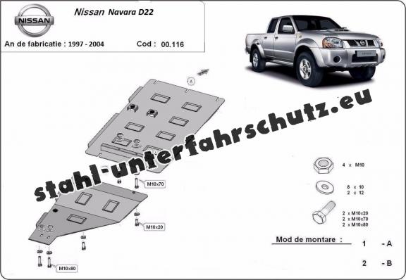 Stahl Getriebe Schutz für Nissan Navara D22